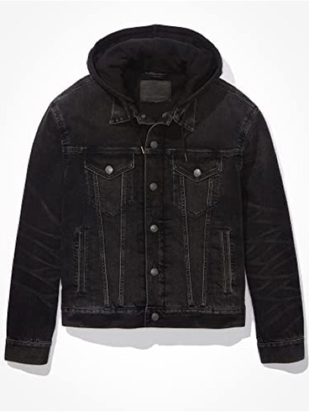 AE Hooded Denim Trucker Jacket Sz S